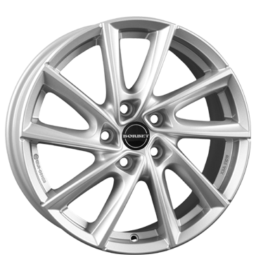 Borbet, VT, 7,5x17 ET52 5x112 66,6, crystal silver