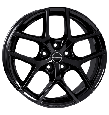 Borbet, Y, 8x19 ET45 5x108 72,5, black glossy