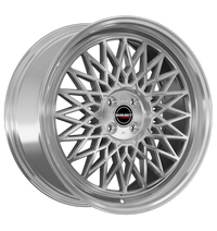 Borbet, B, 7x17 ET30 4x100 64, silver rim polished