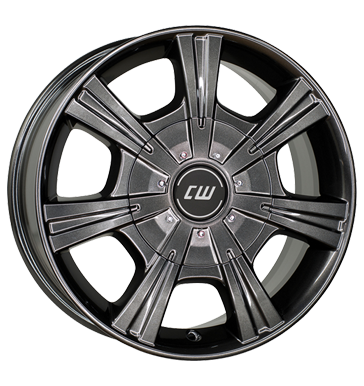Borbet, CH, 7,5x17 ET61 5x118 71,1, mistral anthracite glossy