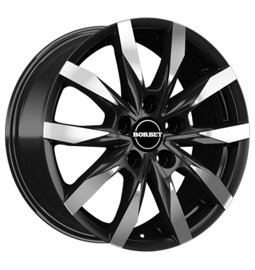 Borbet, CW5, 7,5x18 ET45 5x127 71,6, black polished matt