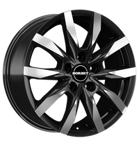 Borbet, CW5, 7,5x18 ET53 5x118 71,1, black polished matt