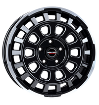 Borbet, CW7, 7,5x18 ET53 5x118 71,1, black rim polished glossy