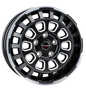 Borbet, CW7, 8x18 ET50 6x130 84,1, black rim window polished matt
