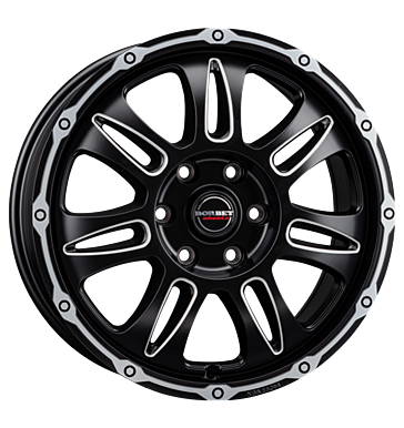 Borbet, CW8, 8x18 ET45 5x120 65,1, black rim window polished matt