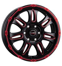 Borbet, CW8, 8x18 ET50 5x130 78,1, red rim window polished matt