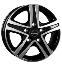 Borbet, CWD, 6x16 ET68 5x130 78,1, black glossy polished
