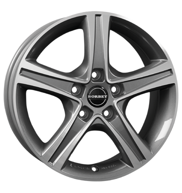 Borbet, CWD, 7x17 ET55 5x120 65,1, mistral anthracite polished glossy