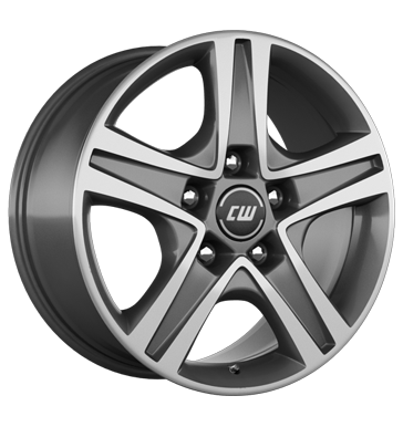 Borbet, CWD, 6x16 ET68 5x118 71,1, mistral anthracite polished glossy