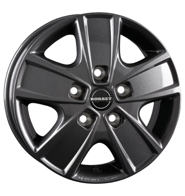 Borbet, CWG, 6x16 ET68 5x130 78,1, mistral anthracite glossy