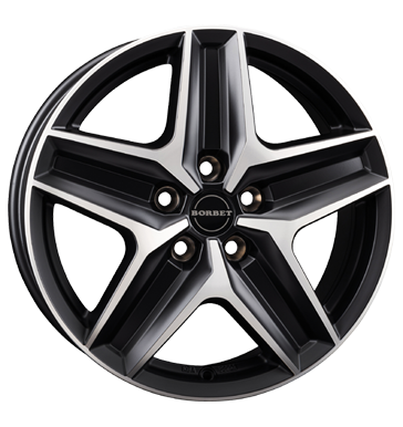 Borbet, CWZ, 7,5x18 ET53 5x120 65,1, black polished matt