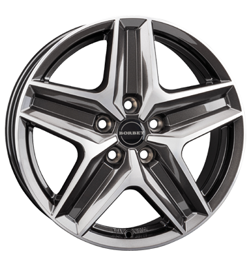 Borbet, CWZ, 7,5x18 ET48 5x112 66,5, mistral anthracite glossy polished
