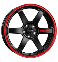 Borbet, DB8GT2, 8,5x18 ET40 5x114,3 72,5, black matt rim red
