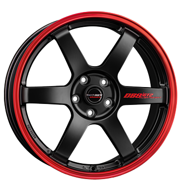 Borbet, DB8GT2, 8,5x19 ET45 5x114,3 72,5, black matt rim red