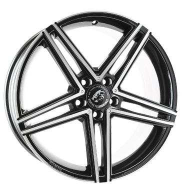 Damina Performance, DM04, 9,5x19 ET45 5x112 66,6, black polished