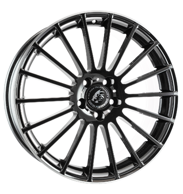 Damina Performance, DM07, 8x18 ET45 5x112 66,6, black polished lip