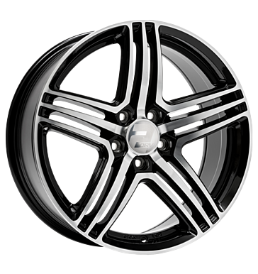2DRV, WH12, 8x18 ET45 5x114,3 72,6, schwarz hochglanzpoliert
