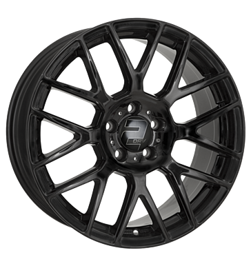 2DRV, WH26, 8x18 ET35 4x100 63,4, schwarz glänzend lackiert