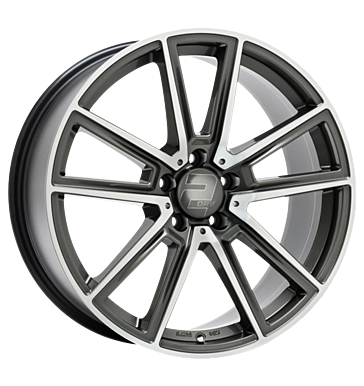 2DRV, WH30, 8,5x19 ET30 5x112 66,6, daytona grau hochglanzpoliert