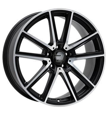 2DRV, WH30, 7,5x17 ET45 5x112 66,6, schwarz matt poliert