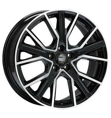 2DRV, WH34, 8x18 ET30 5x112 66,6, schwarz hochglanzpoliert