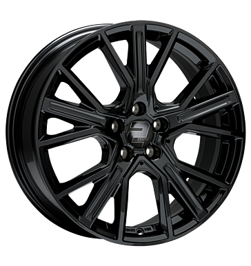 2DRV, WH34, 8x19 ET48 5x112 66,6, schwarz glänzend lackiert