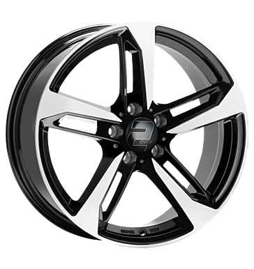 2DRV, WH36, 8x18 ET40 5x112 66,6, schwarz hochglanzpoliert
