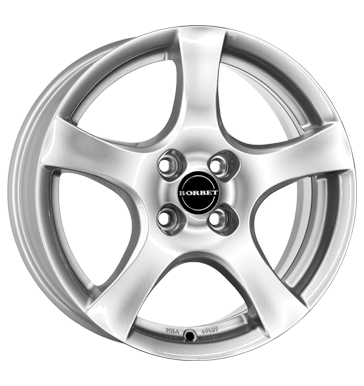 Borbet, F, 6x15 ET35 4x100 64, brillant silver