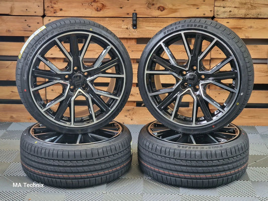 19 Zoll Sommerkompletträder 225/35 R19 Wheelworld WH34 8,5x19 ET45 schwarz poliert