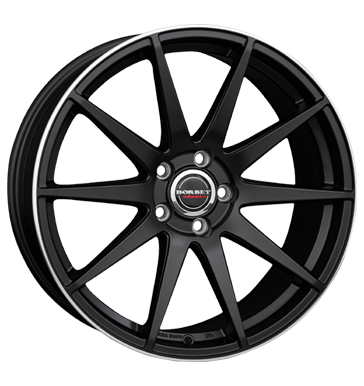 Borbet, GTX, 10x20 ET35 5x112 66,5, black rim polished matt