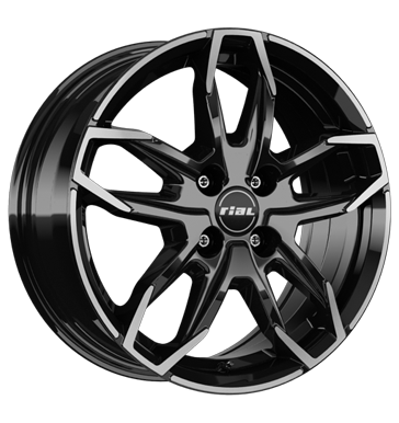 Rial, Lucca, 6,5x17 ET45 4x100 63,3, diamant-schwarz frontpoliert