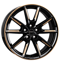 Borbet, LX18, 8x18 ET40 5x112 66,6, black glossy gold spoke rim