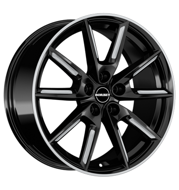 Borbet, LX18, 8x18 ET48 5x112 66,6, black matt silver spoke rim