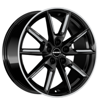 Borbet, LX18, 8x18 ET40 5x114,3 72,5, black matt silver spoke rim