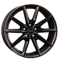 Borbet, LX19, 8x19 ET44 5x112 66,5, black matt rim copper