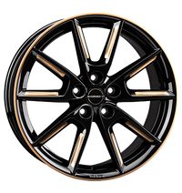 Borbet, LX19, 8x19 ET50 5x112 66,5, black glossy gold spoke rim