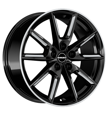 Borbet, LX19, 8x19 ET45 5x114,3 72,5, black matt silver spoke rim