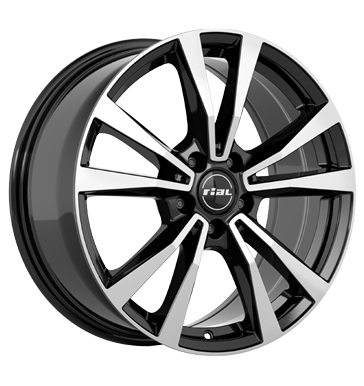 Rial, M12, 8x19 ET43 5x112 66,5, diamant-schwarz-frontpoliert