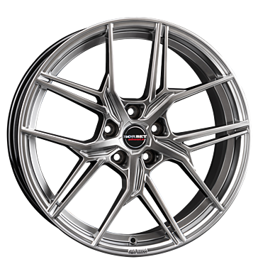 Borbet, QX, 8x19 ET53 5x114,3 72,5, hyper black silver