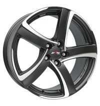 Alutec, Shark, 8x18 ET45 5x114,3 70,1, racing-schwarz frontpoliert