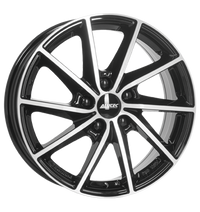 Alutec, Singa, 7x17 ET48,5 5x114,3 67,1, diamant-schwarz frontpoliert