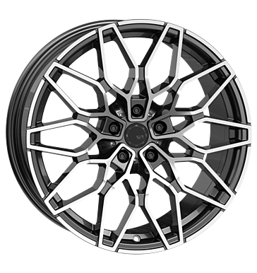 SX-Wheels, SX1, 8,5x19 ET35 5x120 72,6, Gunmetal glossy machined
