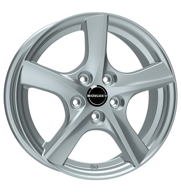 Borbet, TL, 5,5x15 ET38 5x100 57,1, brillant silver