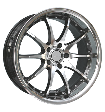 Tomason, TN8, 8,5x19 ET35 5x120 72,6, hyperblack diamant poliert + Edelstahlb.