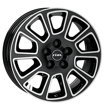 Rial, Transporter 2, 6x16 ET68 5x118 71,1, diamant-schwarz frontpoliert