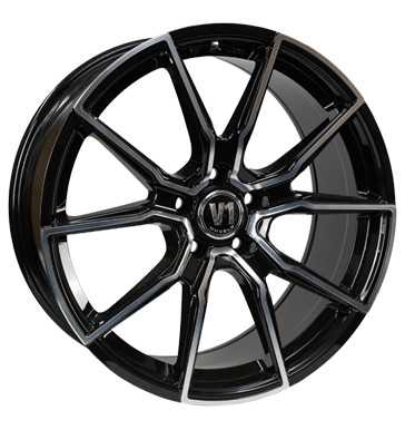V1 Wheels, V1, 8,5x19 ET45 5x112 66,6, schwarz hochglanzpoliert