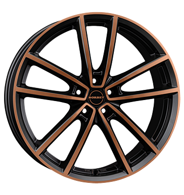 Borbet, W, 8x19 ET37 5x112 66,5, black copper polished matt
