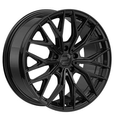 2DRV, WH37, 8x18 ET35 5x120 72,6, schwarz matt lackiert