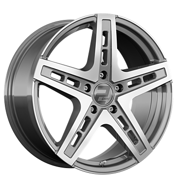 2DRV, WH38, 9,5x22 ET42 5x120 72,6, daytona grau hochglanzpoliert