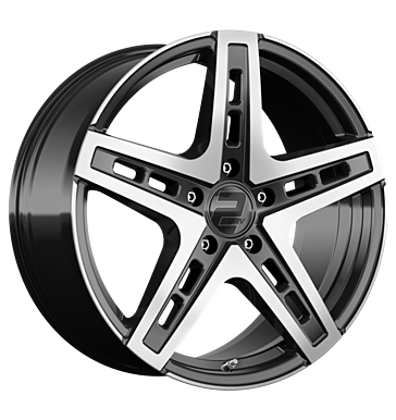 2DRV, WH38, 9x20 ET42 5x112 66,6, schwarz hochglanzpoliert